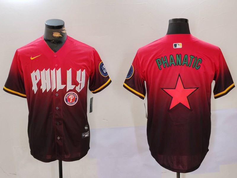 Men Philadelphia Phillies Blank Red Game 2024 Nike MLB Jersey style 9125->indianapolis colts->NFL Jersey